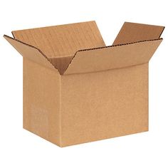 an open cardboard box on a white background