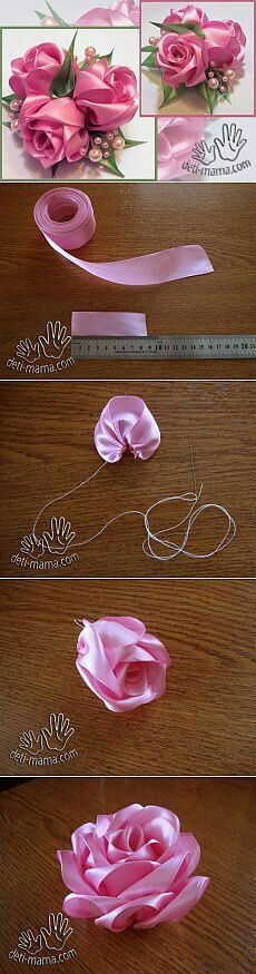 how to make paper flowers with ribbon