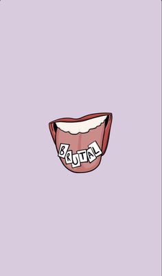 an image of a cartoon mouth with the word smile on it's front end