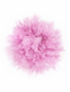 a pink powder explosion on a white background