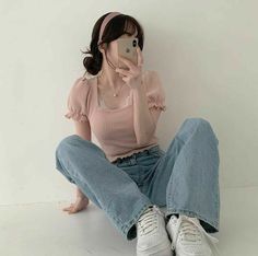 Outfits Quotes, Mode Ulzzang, Korean Casual Outfits, Foto Poses, Fashion Mode