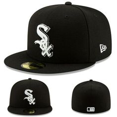 gwbks                                              This Listing is for a brand new with tags AuthenticNew Era Chicago White Sox Black Fitted Hat Metallic White Badge Front Team Logo Brand New, Original Tag Attached   New Era Metal Thread Collection    Grey color under brim / Black Sweatband  Metallic Team Solid Badge On The Front      Material: 100% Polyester        Color : Black     New Era Authentic 59FIFTY Fitted Cap  MLB Authentic Sticker Under the Brim  100% Authentic Merchandise,Factory Di Black Fitted Hat With Letter Print For Streetwear, Black Fitted Baseball Cap Casual, Black Fitted Casual Baseball Cap, Casual Black Fitted Hat With Letter Print, Classic Black Baseball Cap With Letter Print, Black Baseball Cap With Logo And Flat Brim, Black Fitted Baseball Cap With Letter Print, Black Fitted Hat With Letter Print For Baseball Season, Classic Black Hat With Letter Print