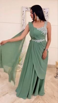 Simple Designer Dress, Kerala Lehenga Designs Latest, One Piece Sleeves Design, Trending Long Frocks Design, Saree Style Gown Party Wear, Weeding Outfits For Girl, Saree Type Dress, Sari Gown Designs, Bride Sister Dress Indian