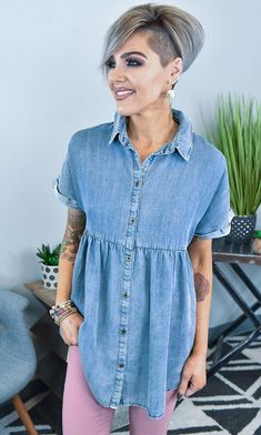 Women's Denim Dress Lapel A Line Mini Dress Women's Spring Outfits, Autumn Fall Outfits, A Line Mini Dress, Cheap Clothing, Womens Denim Dress, Spring Outfits Women, Cheap Clothes, Dress For Sale, Outfits Summer