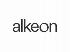 the word alkeon is written in black and white on a white background,