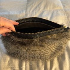 Never Used! Very Soft! Ann Taylor Faux Fur Clutch With Zip Closure And Credit Card Inserts And Additional Inside Pocket Fur Clutch Bag, Fur Clutch, Ann Taylor, Inside Pocket, Clutches, Credit Card, Faux Fur, Bag Lady, Women Shopping