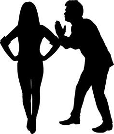 two people standing next to each other in silhouette