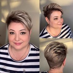 Shirt Hair Cuts, Very Short Pixie Cuts, Popular Short Hairstyles, Hair Color Unique, Short Grey Hair, Super Short Hair, Shirt Hair, Best Short Haircuts, Very Short Hair