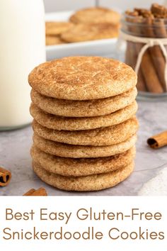 the best easy gluten - free snickkerdoodle cookies with cinnamon sticks