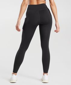 Gymshark Pocket Leggings - Black Gym Shark Leggings, Gym Shark, Gymshark Leggings, Running Gear, Pocket Leggings, Black Media, Black Leggings, Fitness Models, Cute Outfits