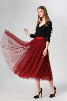 A-Line Long Tulle Maxi Midi Skirt 






Size
waist(cm)
hip(cm)
thigh(cm)
length(cm)


Free size 
60-110
/
/
85 Elegant Non-stretch Tulle Skirt, Fitted Tulle Skirt, Fitted Tulle Skirt For Winter, Non-stretch Tulle Maxi Skirt, Non-stretch Tulle Party Skirt, Non-stretch Tulle Skirt For Party, Elegant Mini Tulle Skirt, Winter Fitted Tulle Skirt, Fitted Tulle Pleated Midi Skirt