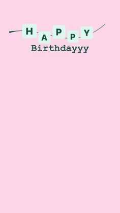 a pink birthday card with the words happy birthday on it