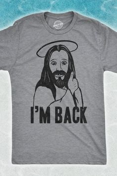 Celebrate the joy of Easter and the resurrection with a lighthearted twist in our 'I'm Back' Jesus Men's T-Shirt. This tee is a perfect blend of comfort and humor, designed for those who appreciate a playful nod to their faith during Easter week. Whether you're heading to church, joining family for a meal, or just spreading smiles, this shirt is a conversation starter that will show your love for the Lord in a humorous way. Gift this to bring some levity and joy to any Easter celebration! Easter Week, Summer Shirts Men