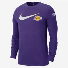 the los lakers nike long sleeve tee shirt