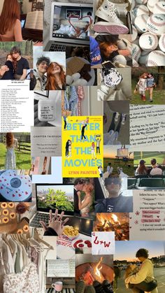 a collage of pictures with people and things in them that are all over the place