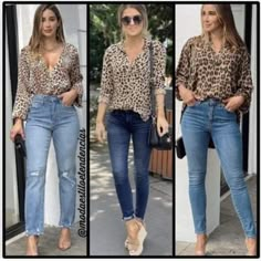 Leopard Blouse Outfit Jeans, Animal Print Blouse Outfit, Leopard Print Blouse Outfit, Leopard Print Shirt Outfit, Animal Print Shirt Outfit, Leopard Blouse Outfit, Print Blouse Outfit, Printed Tshirt Outfit, Printed Top Outfit