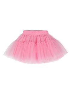 rose pink tulle overlay elasticated logo waistband pleat detailing ruffled detailing cotton lining flared hem Tulle Skirt Pink, Teen Boy Outfits, Dress With Jean Jacket, Versace Sweatshirt, Baby Boy Accessories, Dolce And Gabbana Kids, Pink Tulle, Stella Mccartney Kids