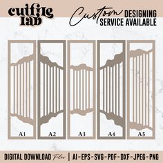 the cut file is shown for cutting out decorative panels and doors to create an elegant design