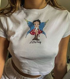 Ciggerette Aesthetic, Clothes Pieces, Betty Boop Shirt, Tshirt Design Inspiration, Style Box, Trendy Fashion Outfits, Clothing Details