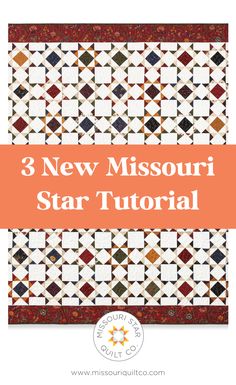 Save these 3 New Missouri Star Project Triple Play Tutorials! This week these talented Doan ladies are showing off three adorable quilts made with our beloved name sake: the Missouri Star block! Beginners Quilting, Missouri Star Quilt Company, Quilting Videos, Missouri Star Quilt