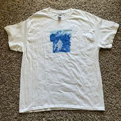 Custom Cyanotype Tee Dimensions Provided Cyanotype Shirt, White Blue, Blue White, Tee Shirts, Color Blue, Blue And White, Mens Shirts, Man Shop, T Shirts