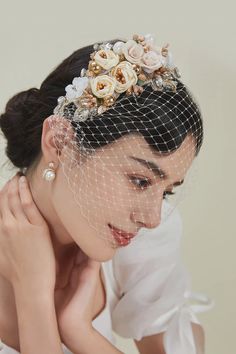 Vintage Style Veil, Fascinator Hats Outfit, Veil Fascinator, Veil Headband, Race Day Hats, Party Veil, Corsage And Boutonniere Set, 1920s Headpiece, Pearl Veil