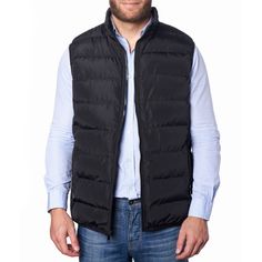 Asher Down Alternative Vest By Alpine Swiss Product Features: Shell, Fill, Lining: 100% Polyester STYLISH – The Asher puffer vest is stylish and versatile for casual or outdoor activewear. Wear it over T-shirts, long sleeve shirts, button downs, or sweaters for endless combinations of fashionable and functional outfits. WARM – A cruelty free down alternative polyester fill makes this vest lightweight and comfortably warm. The wide panel quilted design prevents leakage of filling and maintains it Casual Spring Puffer Jacket For Outdoor Activities, Sporty Spring Vest For Outdoor Activities, Winter Nylon Top For Outdoor, Casual Weatherproof Puffer Jacket, Casual Weatherproof Solid Color Puffer Jacket, Casual Puffer Jacket For Outdoor Activities, Winter Athleisure Vest For Outdoor Activities, Casual Cotton Puffer Jacket, Fitted Casual Puffer Jacket For Outdoor Activities