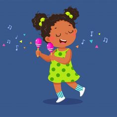 Menina bonitinha tocando as maracas | Premium Vector #Freepik #vector #musica #escola #pessoas #criancas Happy Farm, Hobbies For Kids, Kids Theater, Fish Vector, Cartoon Boy