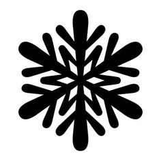 a black and white snowflake on a white background