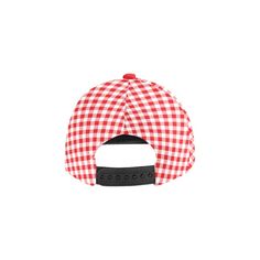 Baseball Cap, Red Gingham Women's Baseball Cap, Red Cap, Baseball hat, Unisex cap, Retro inspired Cap, Retro Style Hat, Fashion Hat, Handmade to order. Designed in California. Hand Sewn overseas. A cute design I created that was inspired by the gingham print in the 50s! A unique retro style baseball fashion cap find. Great for everyday use or as a fashion statement. Material: Chino Cotton Twill, Adjustable Snapback Strap All-Over Printing. Size: Brim: 2.95"; Crown: 5.12"; Circumference: 23.23-25 Red Dad Hat One Size Fits Most, Red Flat Brim Hat One Size Fits Most, Casual Gingham Hats With Curved Brim, Red Cap Hat, One Size Fits Most, Red Cotton Trucker Hat With Flat Brim, Adjustable Red Dad Hat, Red Dad Hat, Baseball Cap Fit, Cheap Retro Red Baseball Cap, Casual Adjustable Gingham Hat