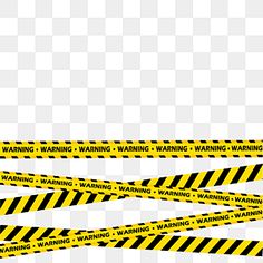 yellow and black caution tape with warning words on it, as if to be in the middle