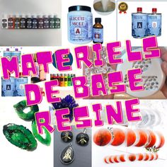 there are many different items that can be seen in this collage with the words matgriels de base reine