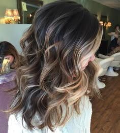 ♛Pinterest: radicalvibez ♛ Tmavý Blond, Beautiful Brunette, Fall Hair Color For Brunettes, Brunette Balayage Hair, Balayage Brunette, Brown Blonde Hair, Ombre Hair Color, Long Wavy Hair