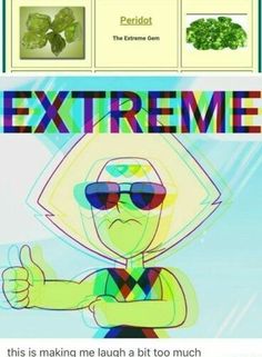 an image of a cartoon character with sunglasses on and the caption that says extreme me is making me laugh at too much