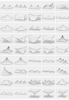 an image of different shapes and sizes of paper boats in various stages of construction, from top to bottom