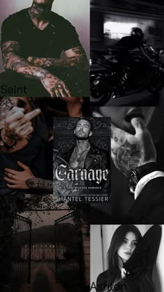 a collage of photos with different people and tattoos on their arms, shoulders, hands