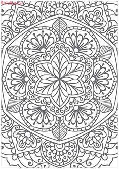 a drawing of a flower with intricate designs