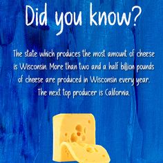 a piece of cheese with the caption did you know?