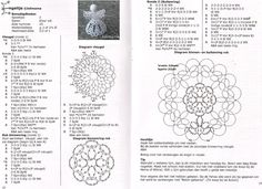 an open book with instructions on how to make crocheted doilys and flowers