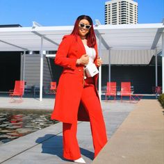 Boss Babe Red Long Suit - Handmade Women's Crepe Blazer Set - Modern Fashion Outfit Elevate your style with the Boss Babe Red Long Suit, meticulously handcrafted for the modern, fashion-forward woman. Made from premium crepe fabric, this sophisticated blazer set is perfect for any occasion, from business meetings to evening events. The vibrant red hue exudes confidence and power, ensuring you make a statement wherever you go. Key Features: -Premium Crepe Fabric: Soft, durable, and comfortable fo Chic Red Suits For Fall, Red Fall Office Suit, Red Winter Office Suits, Long Blazers, Graduation Suit, Modern Fashion Outfits, Long Suit, Crepe Blazer, Blazer Set