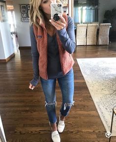 Vest Outfit, Grunge Look, Trend Fashion, Casual Fall Outfits, Ladies Dress Design