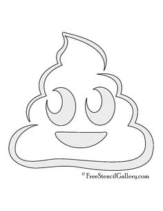 a poop with eyes and tongue sticking out from it's mouth coloring page