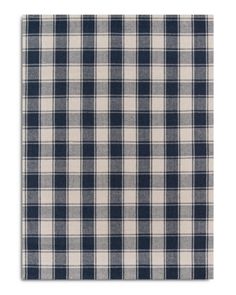 a blue and white plaid fabric