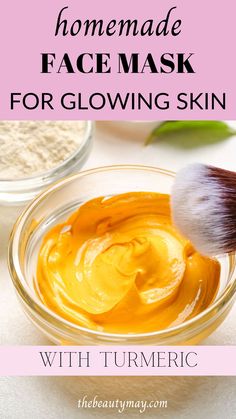 One of the simplest and most effective ways to pamper yourself is with this wonderful homemade face mask for glowing skin with turmeric! Homemade Exfoliating Face Mask, How To Get Your Skin To Glow Natural, Brightening Mask Diy, Exfoliating Face Mask Diy, Papaya Face Mask Homemade Glowing Skin, Healing Face Mask Diy, Face Scrubs For Acne, Diy Glowing Face Mask, Turmeric Face Mask Recipe