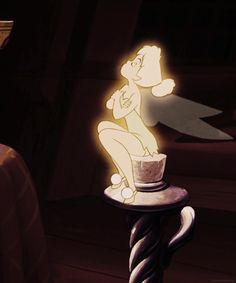 a cartoon character sitting on top of a chair with the caption she was my favorite even before her own movie