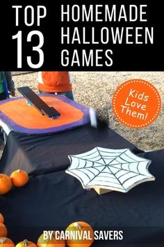 [PaidAd] See More Than 58 Homemade Halloween Games With Step-By-Step Instructions And Details How To Make Each Carnival Style Game Yourself. These Kid-Friendly Games Are Great For School Carnivals, Fall Festivals And Even Backyard Halloween Parties! #easybackyardgamesforkids Fall Game Booth Ideas, Pre K Fall Festival Games, Diy Fall Carnival Games For Kids, Halloween Game Stations, Halloween Bean Bag Toss Diy, Old School Carnival Games, Carnival Halloween Games, Diy Fall Carnival Games, Halloween Carnival Games Fall Festivals