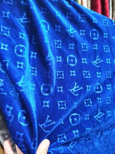 Blue Louis Vuitton, Lv Print, Luxury Shirts, Apparel Design Inspiration, Pajamas Pants, Crushed Velvet Fabric, Fabric Patterns Design, Blue Crush, Patterns Design