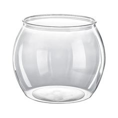 a clear glass vase with no lid on a white background, it is empty and ready to be used