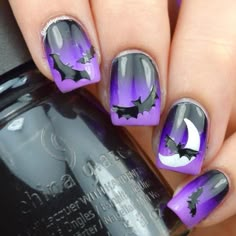 Scary Halloween Nails Design, Cotton Candy Nails, Halloween Nail Ideas, Halloween Acrylic, Gothic Nails, Matte Nails Design