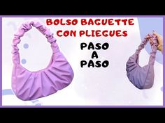 two purses are shown with the words bolso baquette con plieges